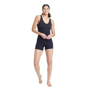 JoyLab Seamless & Mesh Panel Active Workout Black Short Bodysuit -- Size XS NWOT